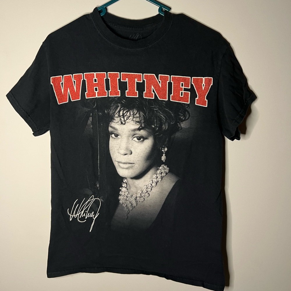 Whitney Houston Black Graphic T-Shirt
